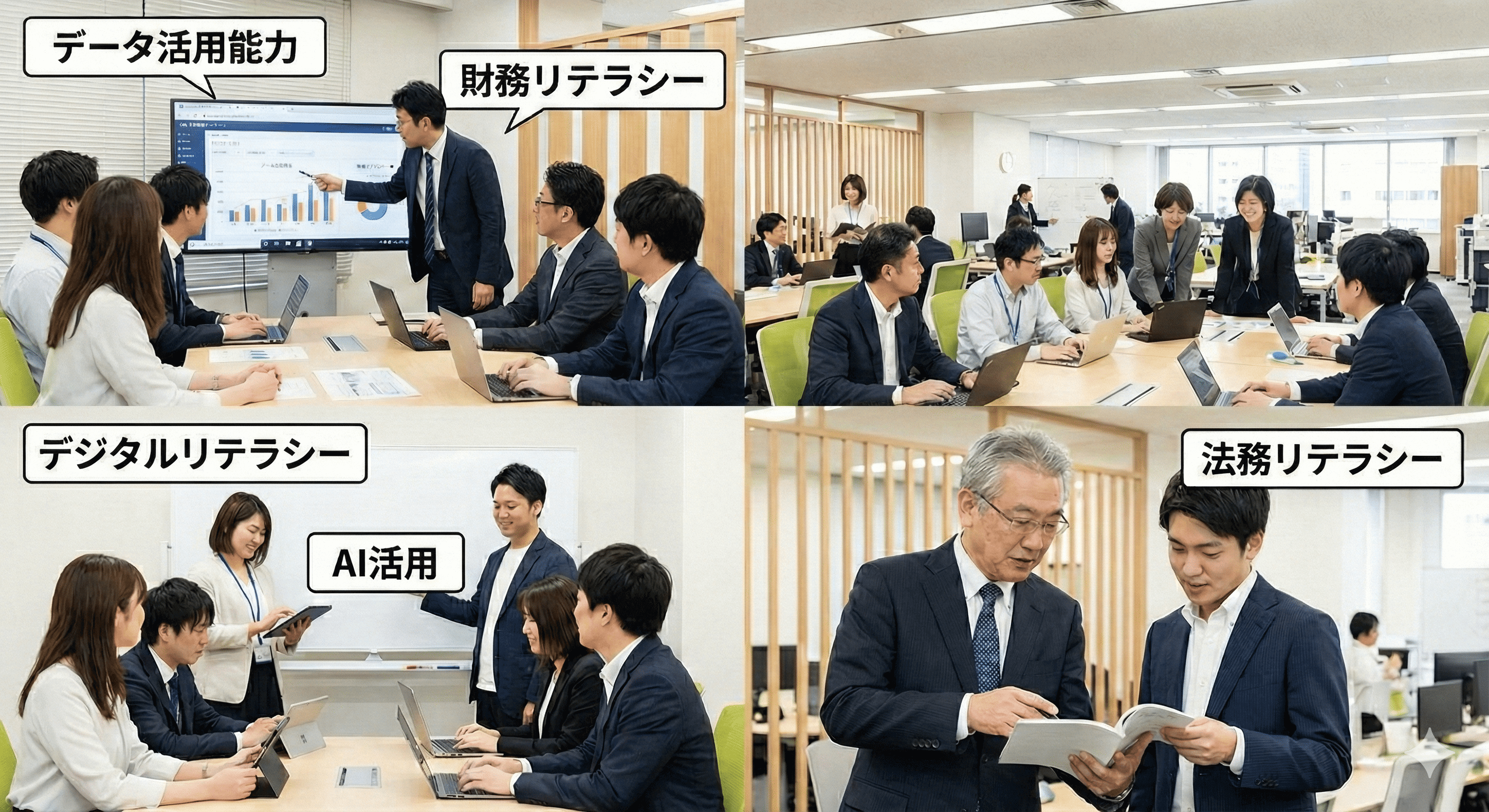 【社会人必読！】ビジネスシーンで欠かせないリテラシーとは？情報・感情・金融の分野で解説