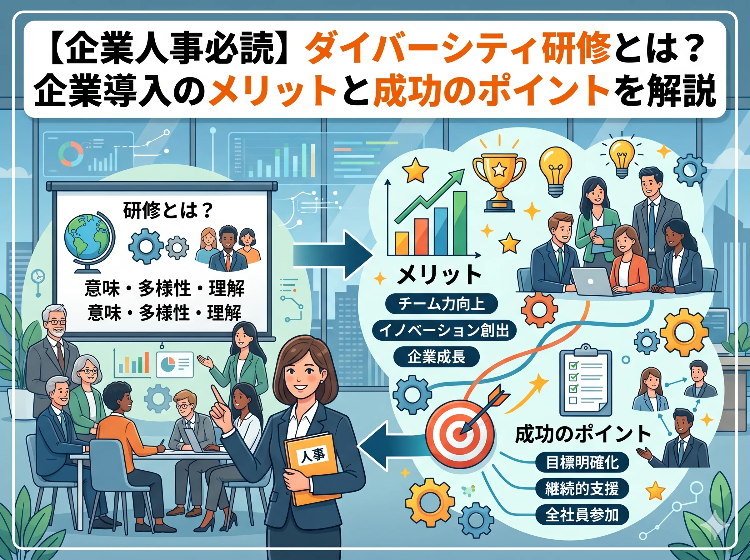【企業人事必読】ダイバーシティ研修とは？企業導入のメリットと成功のポイントを解説